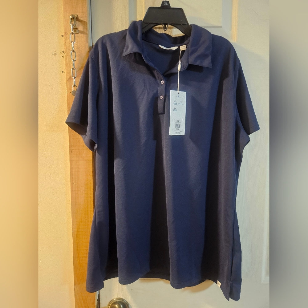 Lady Hagen Women’s Core Pique Golf Polo: NAVY: NEW WITH TAGS: SZ XXL